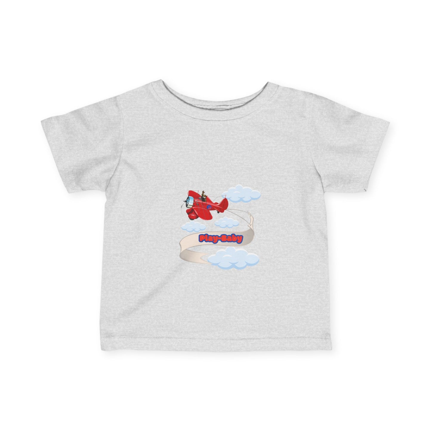 Playful Infant Fine Jersey Tee with Airplane Design