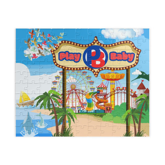 Play-Baby Colorful Amusement Park Puzzle - 252-Piece Fun for Kids and Families