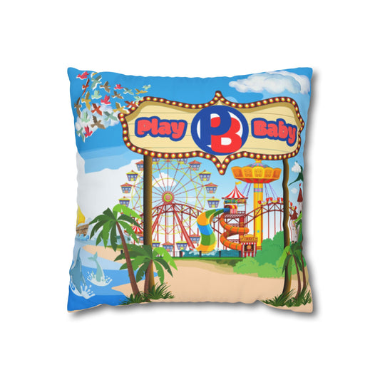 Play-Baby Paradise Square Poly Canvas Pillowcase