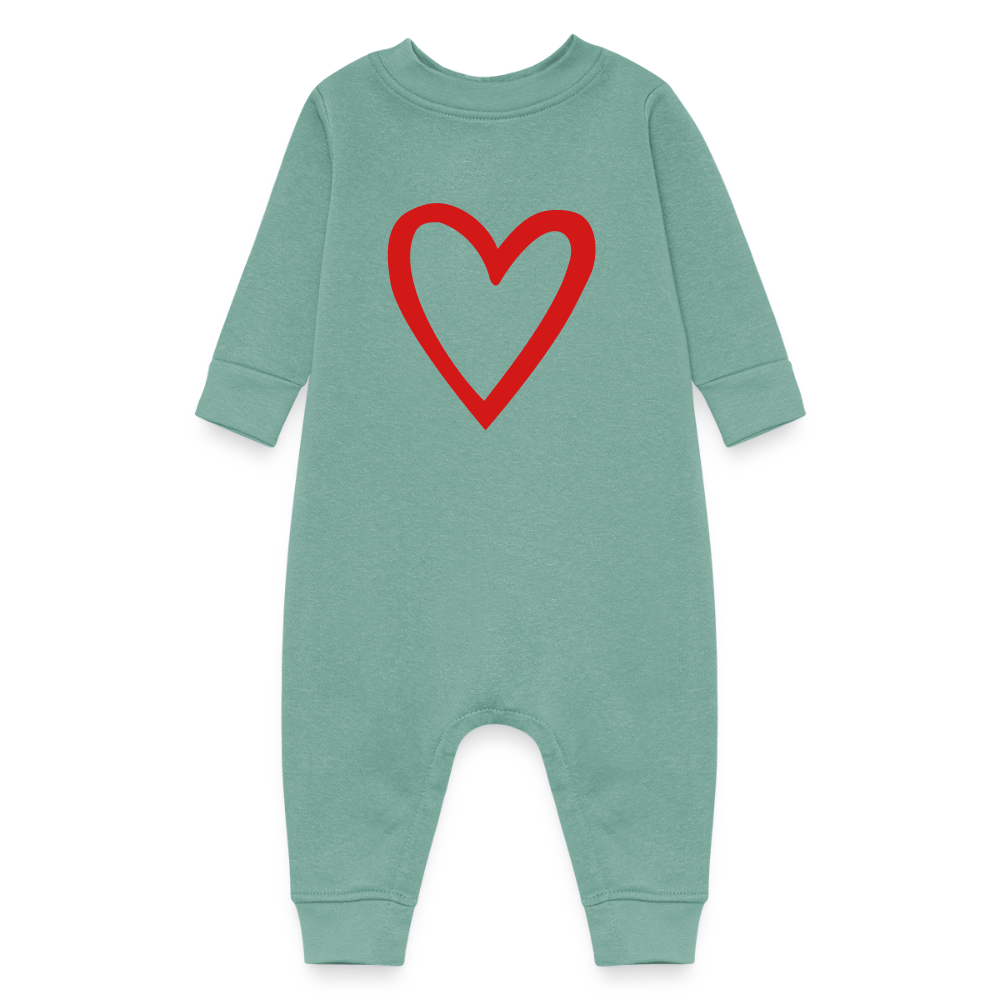 Play-Baby Love Baby Fleece One Piece - saltwater