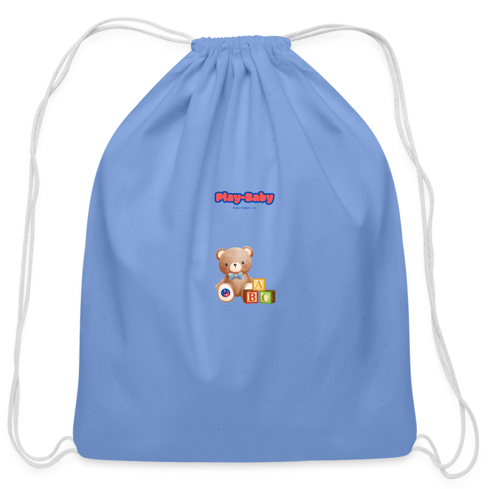 Play-Baby Cotton Drawstring Bag - carolina blue