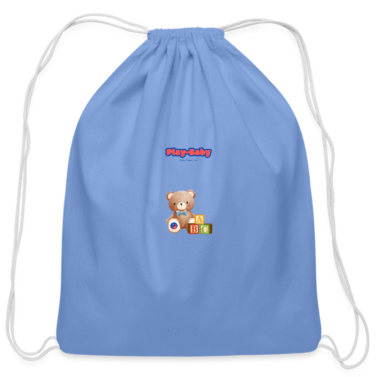 Play-Baby Cotton Drawstring Bag - carolina blue