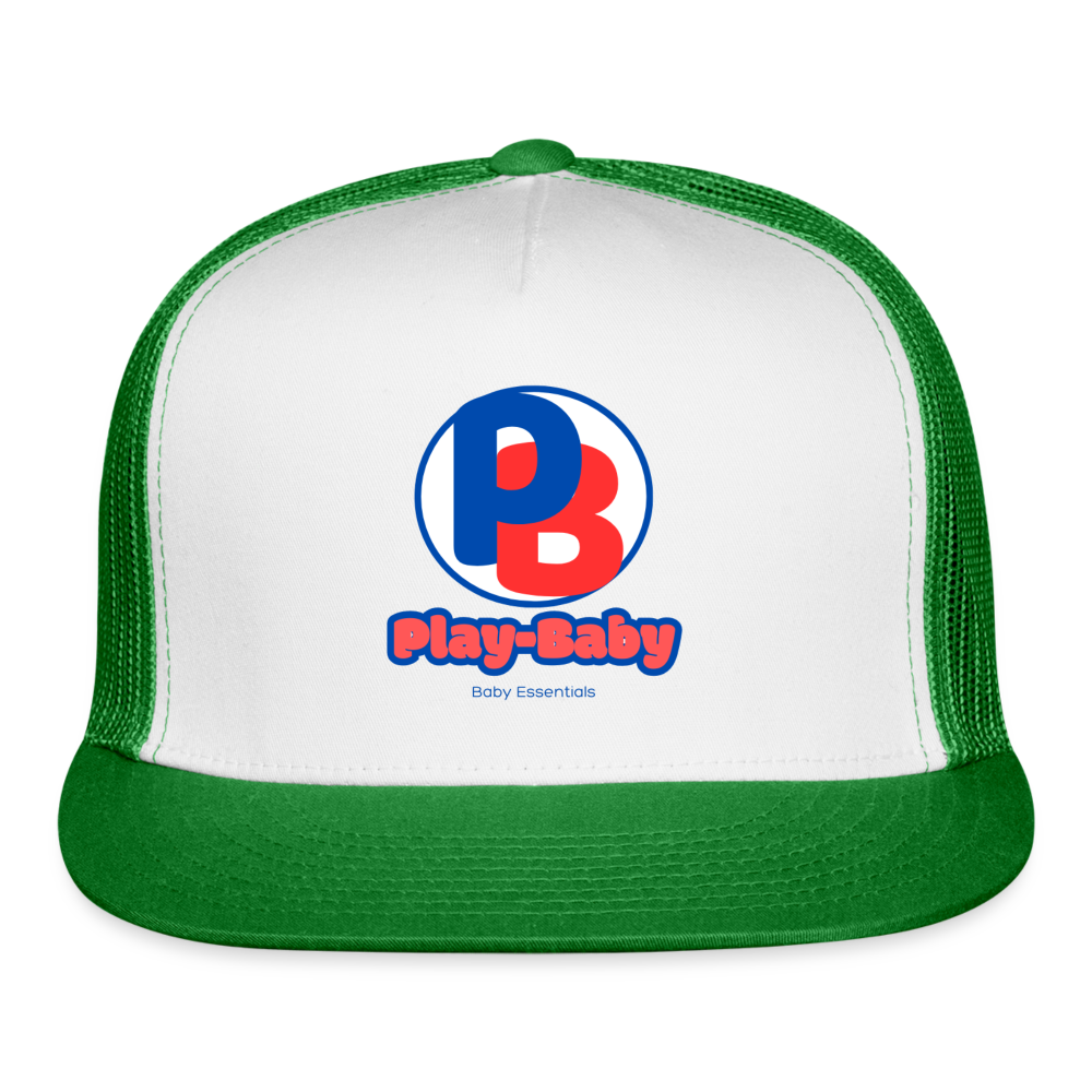 Play-Baby Adult  Hat - white/kelly green