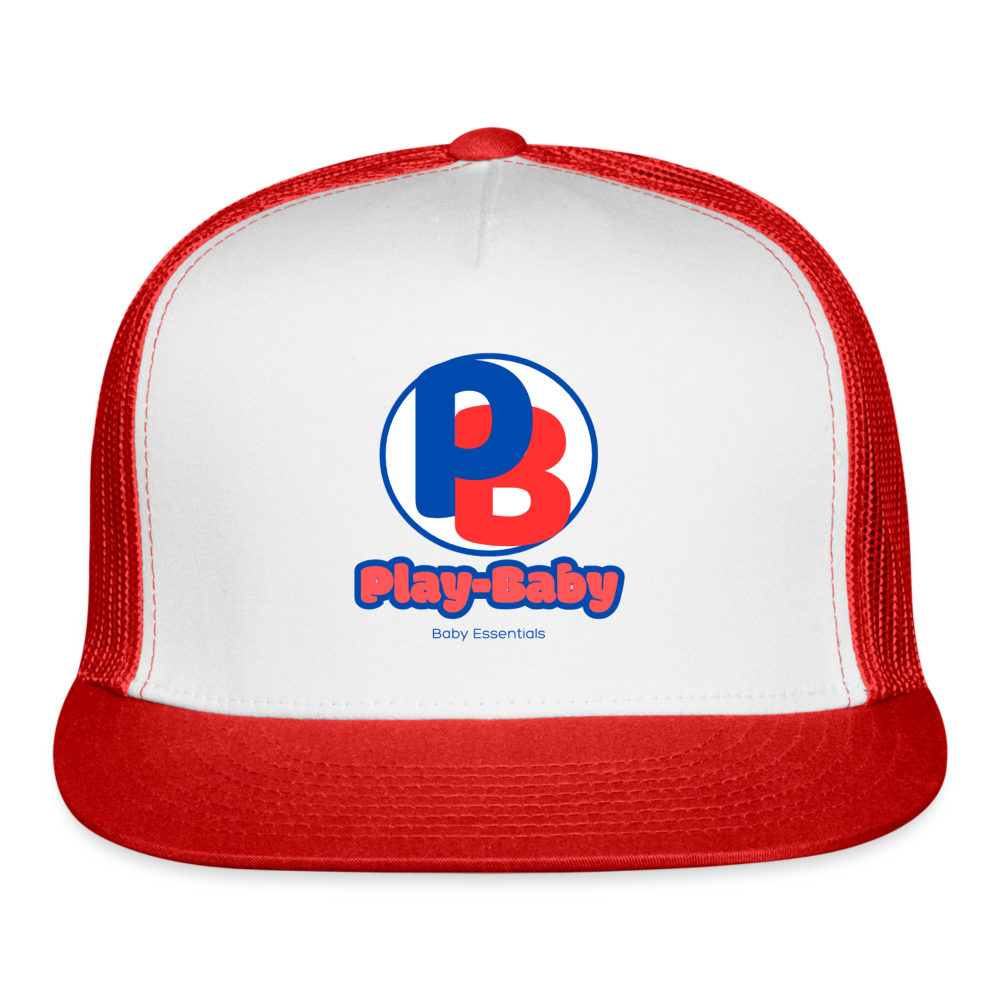 Play-Baby Adult  Hat - white/red