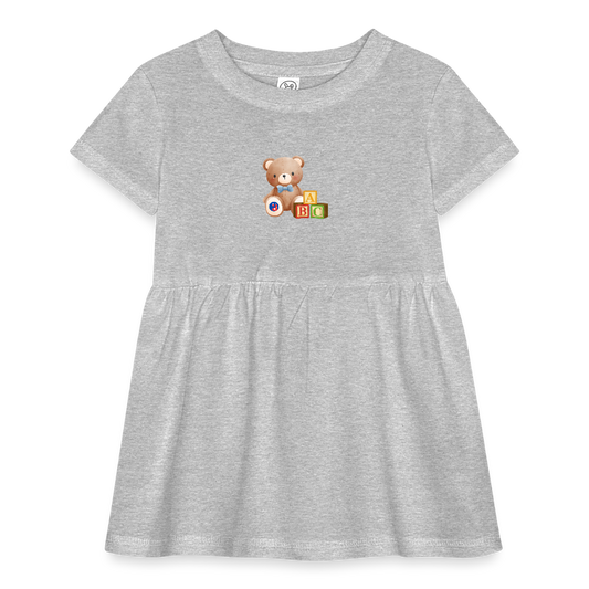 Play-Baby Infant Baby Rib Dress - heather grey