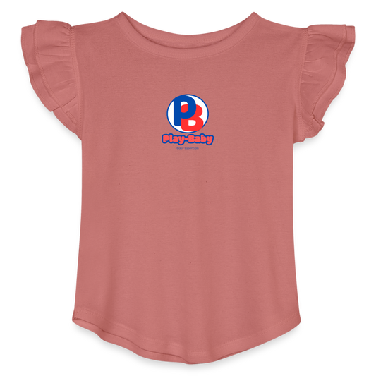 Play-Baby Toddler Girls Flutter T-shirt - mauve