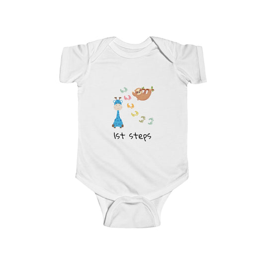 Cute Bear & Blocks Infant Bodysuit - Perfect Baby Shower Gift