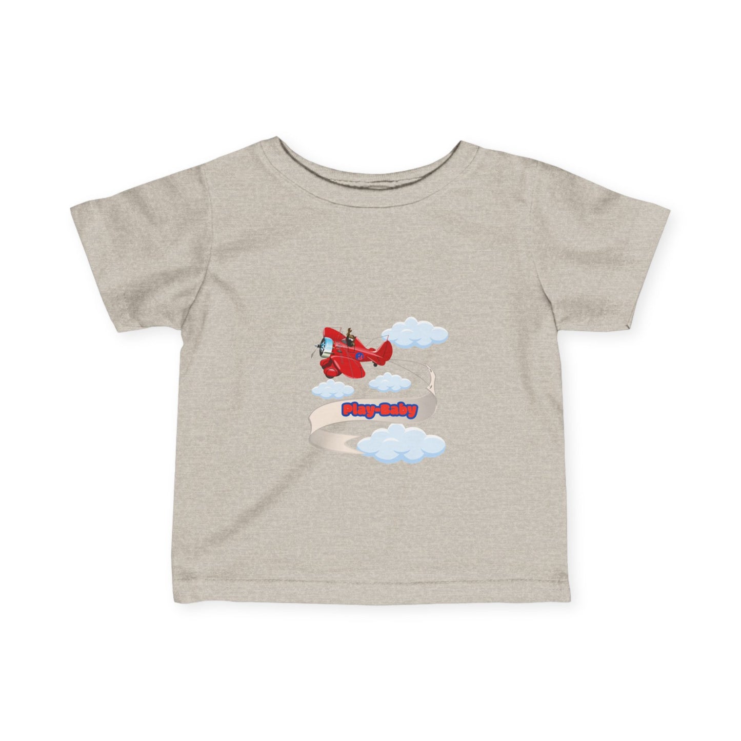 Playful Infant Fine Jersey Tee with Airplane Design