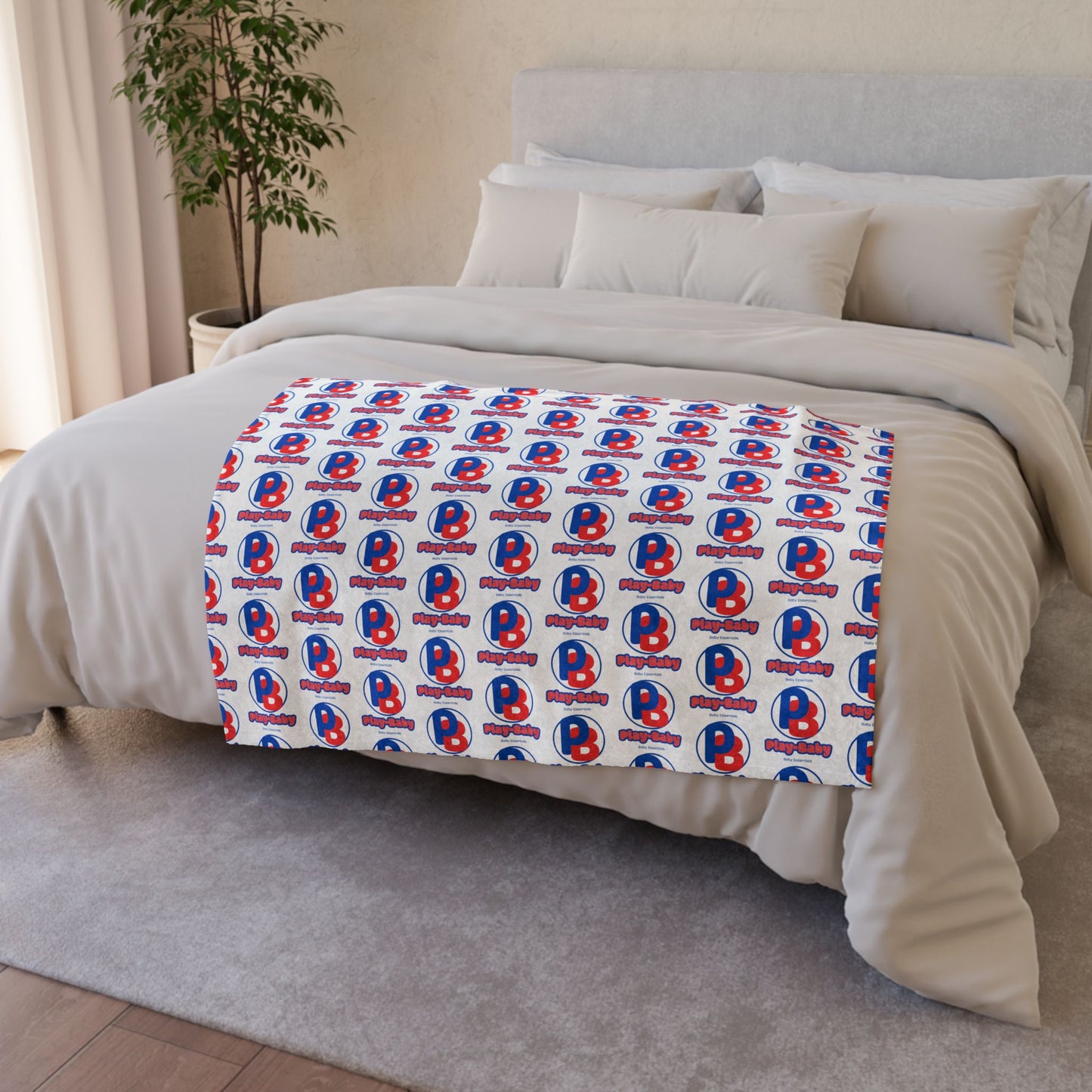 Play-Baby Polyester Throw Blanket with Playful Pattern